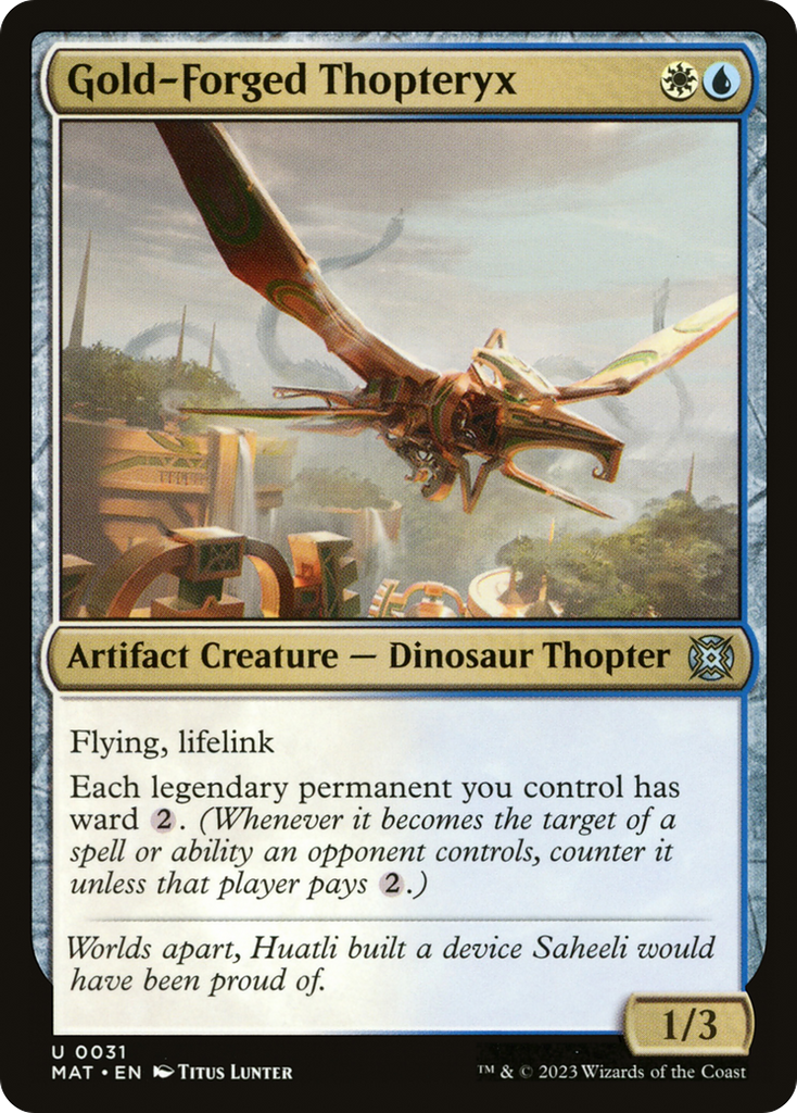 Magic: The Gathering - Gold-Forged Thopteryx - March of the Machine: The Aftermath