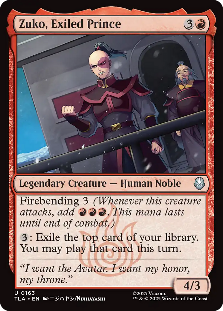Magic: The Gathering - Zuko, Exiled Prince Foil - Avatar: The Last Airbender