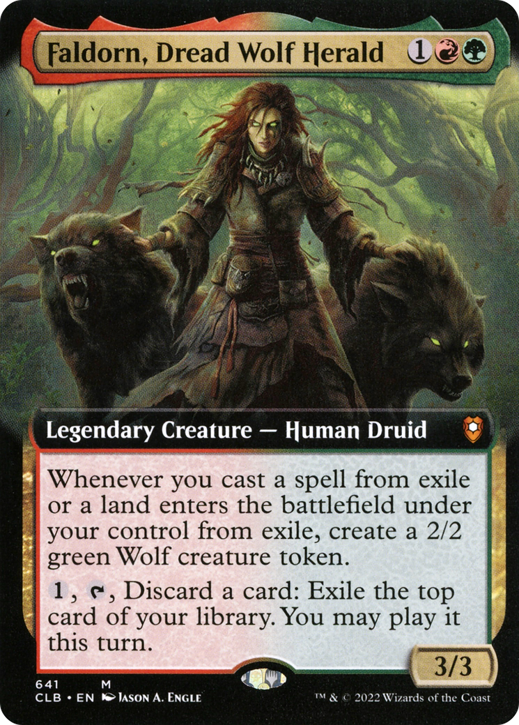Magic: The Gathering - Faldorn, Dread Wolf Herald Foil - Commander Legends: Battle for Baldur's Gate