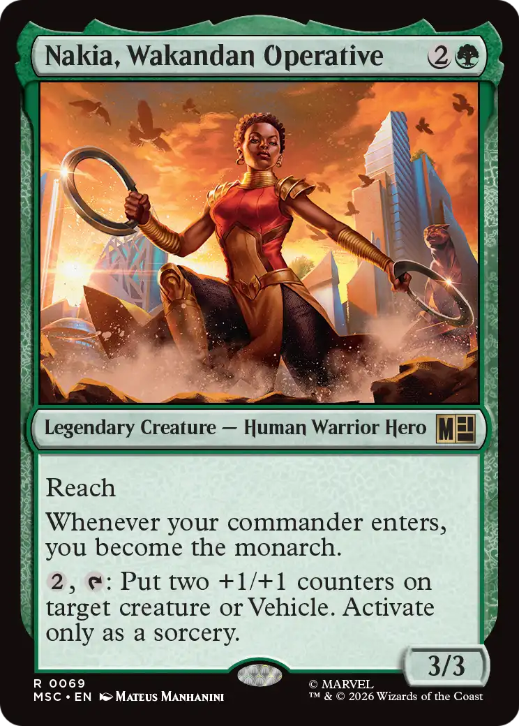 Magic: The Gathering - Nakia, Wakandan Operative - Marvel Super Heroes Commander