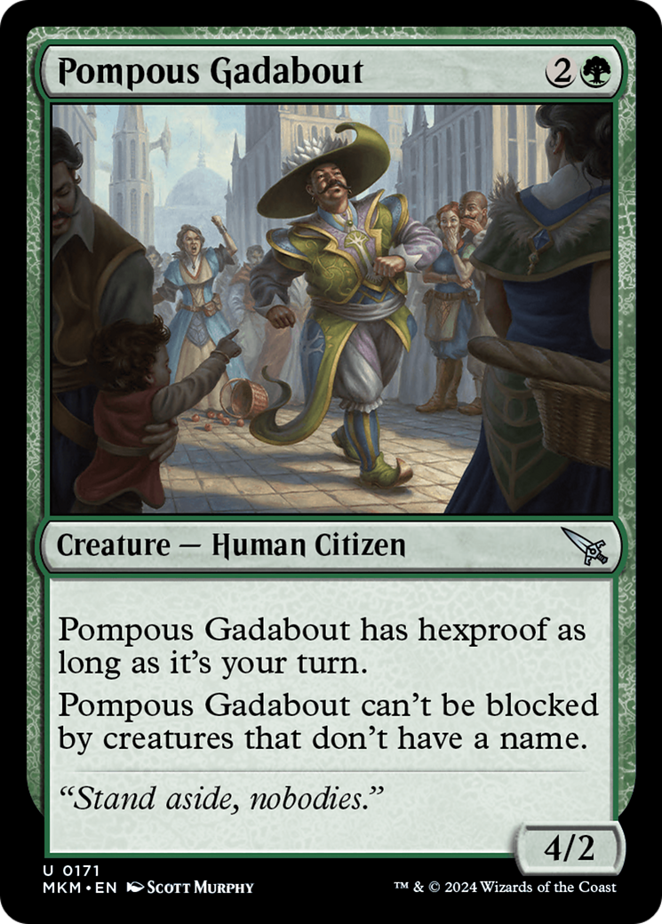 Magic: The Gathering - Pompous Gadabout Foil - Murders at Karlov Manor