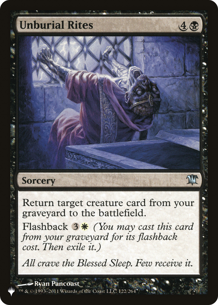 Magic: The Gathering - Unburial Rites - The List