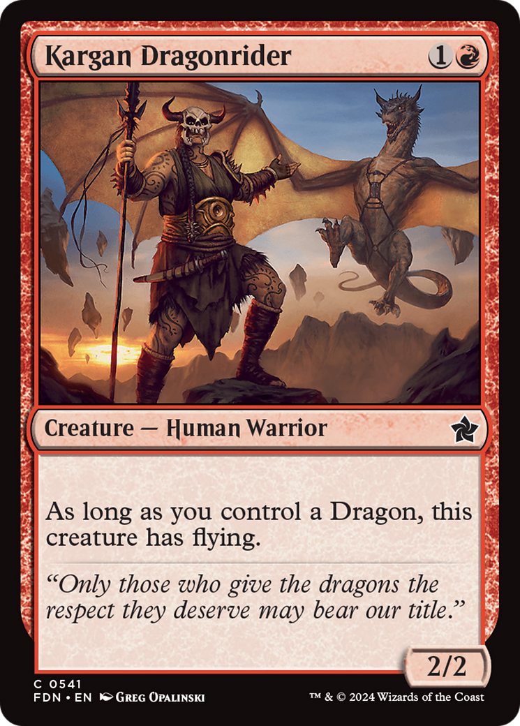 Magic: The Gathering - Kargan Dragonrider - Foundations