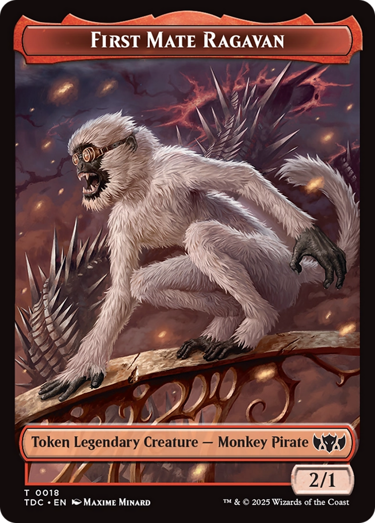 Magic: The Gathering - First Mate Ragavan Token - Tarkir: Dragonstorm Commander Tokens