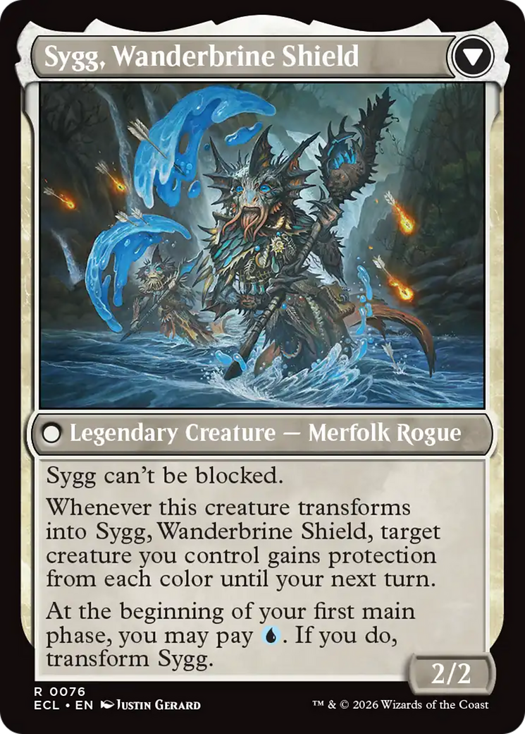 Magic: The Gathering - Sygg, Wanderwine Wisdom // Sygg, Wanderbrine Shield Foil - Lorwyn Eclipsed
