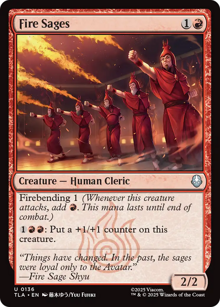 Magic: The Gathering - Fire Sages Foil - Avatar: The Last Airbender