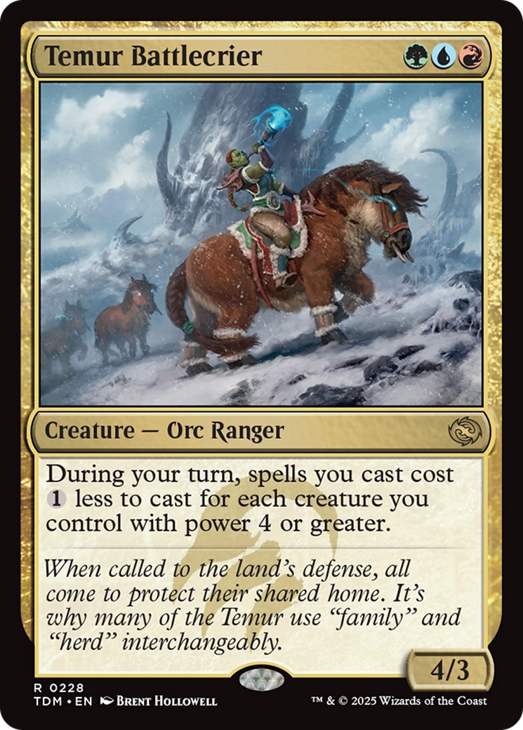 Magic: The Gathering - Temur Battlecrier Foil - Tarkir: Dragonstorm