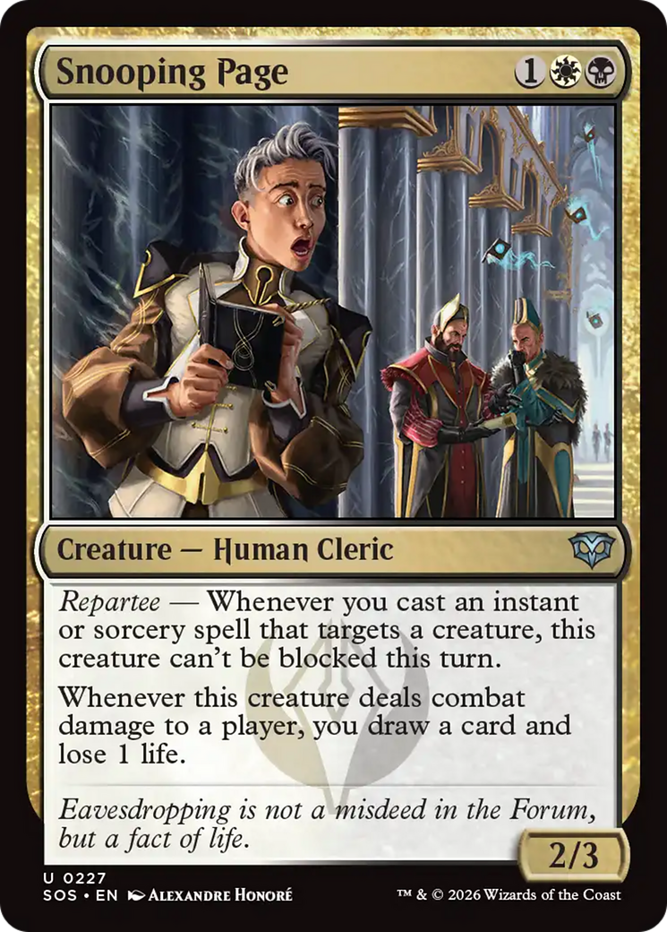 Magic: The Gathering - Snooping Page - Secrets of Strixhaven