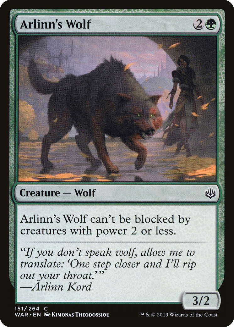 Magic: The Gathering - Arlinn's Wolf Foil - War of the Spark