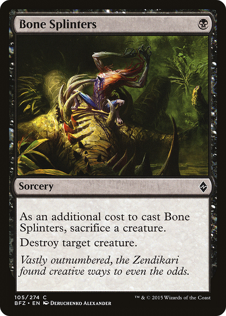 Magic: The Gathering - Bone Splinters Foil - Battle for Zendikar