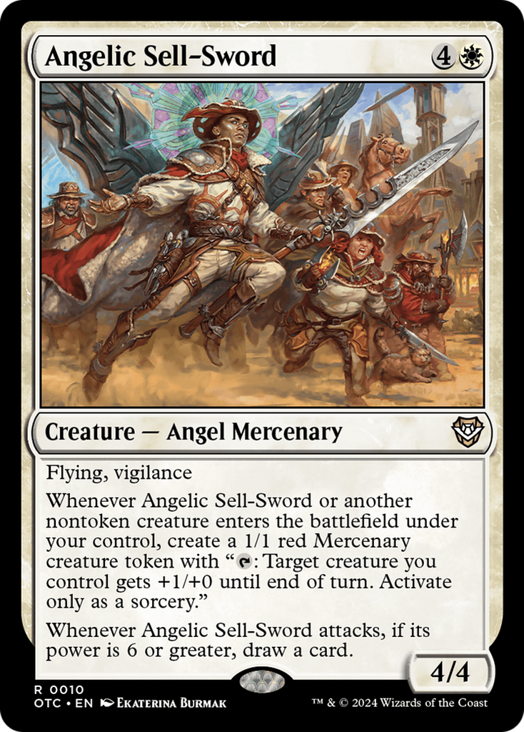 Magic: The Gathering - Angelic Sell-Sword - Outlaws of Thunder Junction Commander