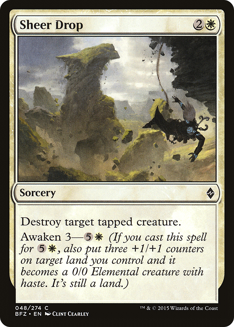Magic: The Gathering - Sheer Drop Foil - Battle for Zendikar