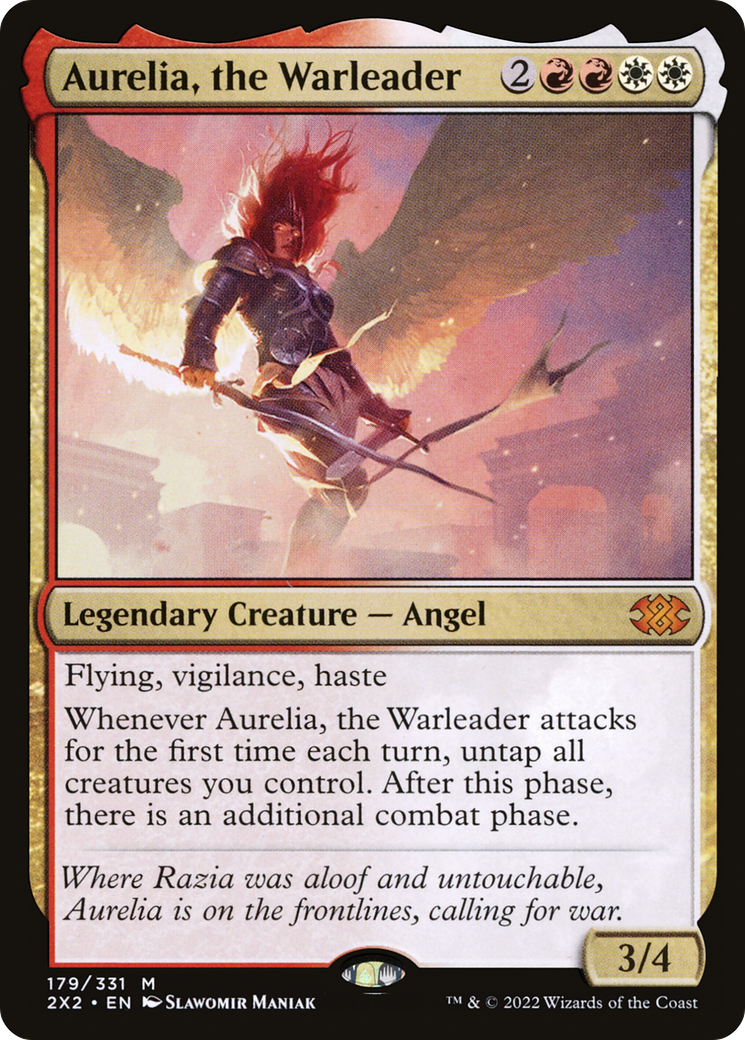 Magic: The Gathering - Aurelia, the Warleader Foil - Double Masters 2022