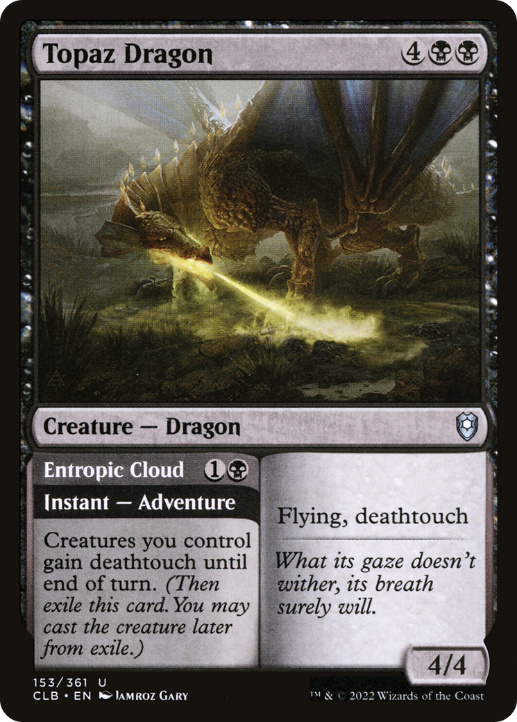 Magic: The Gathering - Topaz Dragon // Entropic Cloud - Commander Legends: Battle for Baldur's Gate