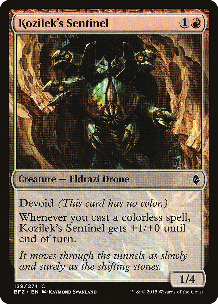 Magic: The Gathering - Kozilek's Sentinel Foil - Battle for Zendikar