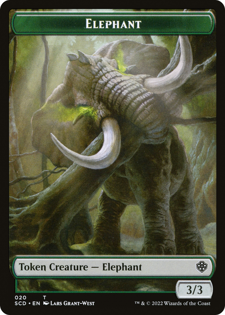 Magic: The Gathering - Elephant Token - Starter Commander Deck Tokens