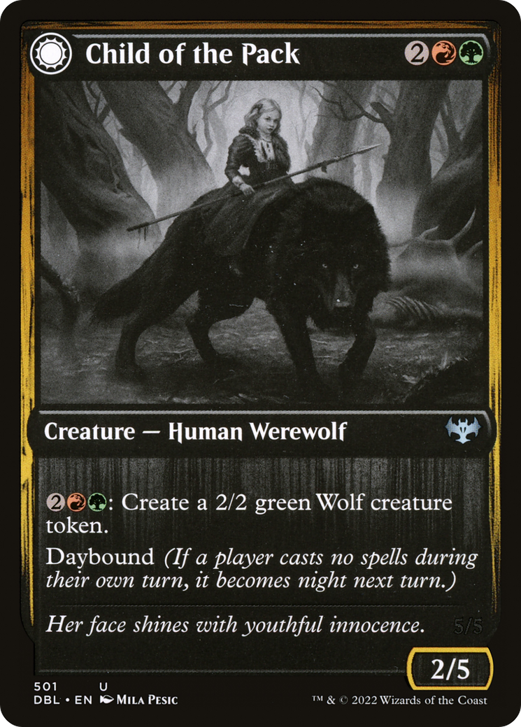 Magic: The Gathering - Child of the Pack // Savage Packmate Foil - Innistrad: Double Feature