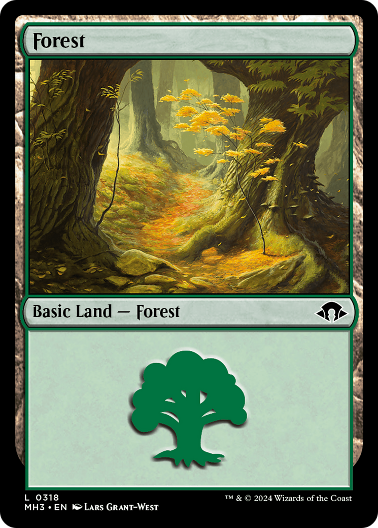 Magic: The Gathering - Forest #318 Foil - Modern Horizons 3