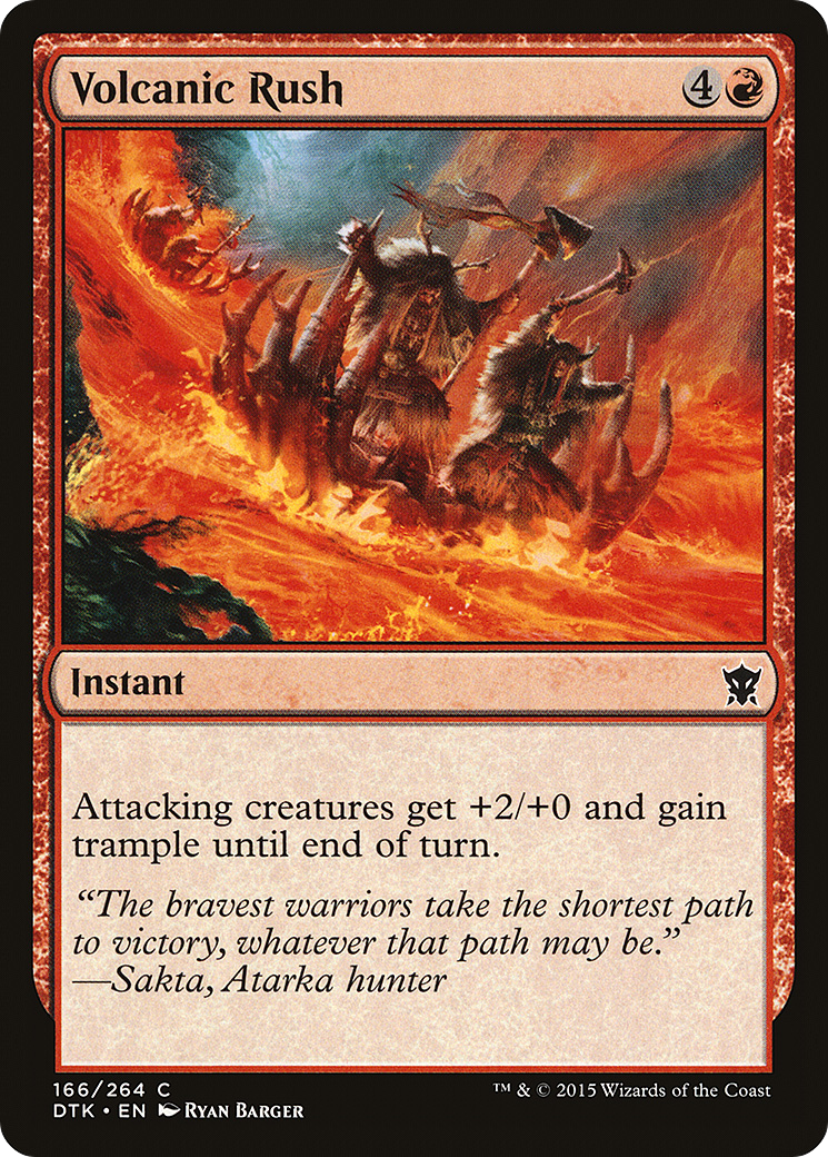Magic: The Gathering - Volcanic Rush Foil - Dragons of Tarkir