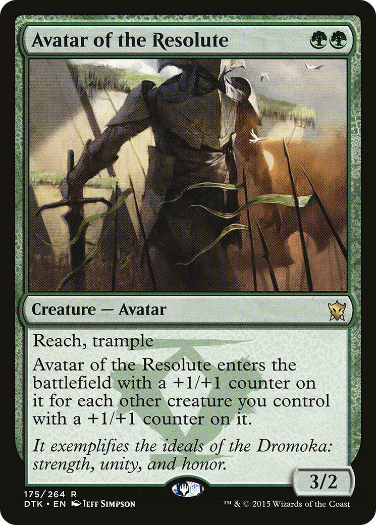 Magic: The Gathering - Avatar of the Resolute Foil - Dragons of Tarkir