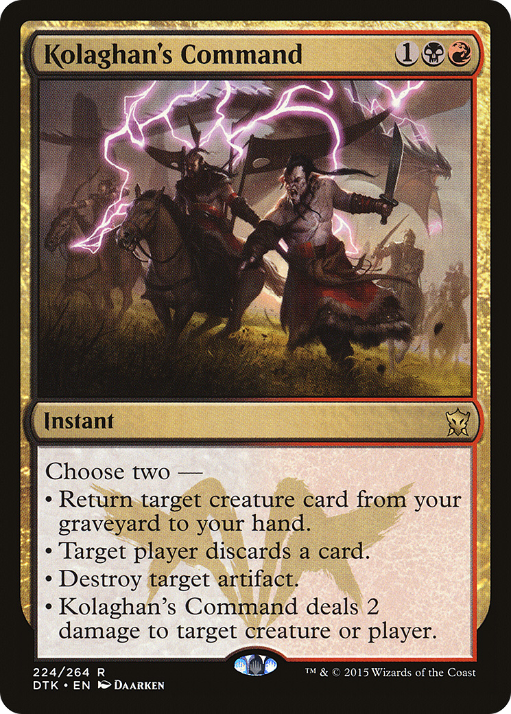 Magic: The Gathering - Kolaghan's Command Foil - Dragons of Tarkir