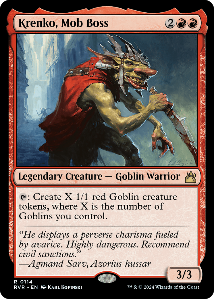 Magic: The Gathering - Krenko, Mob Boss Foil - Ravnica Remastered