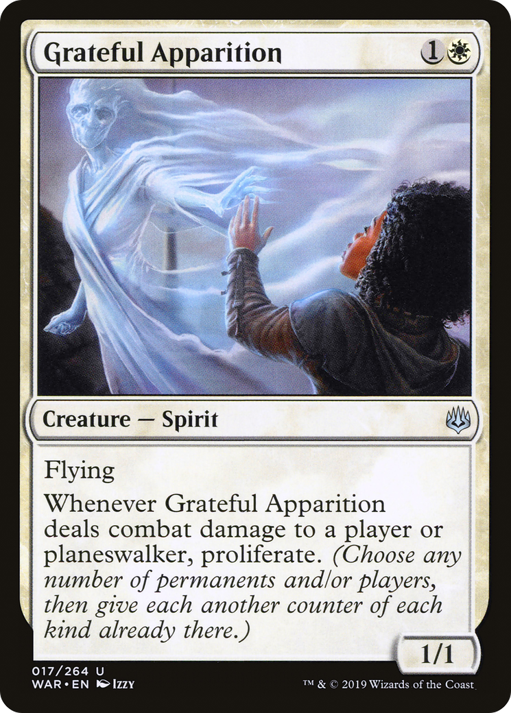 Magic: The Gathering - Grateful Apparition Foil - War of the Spark