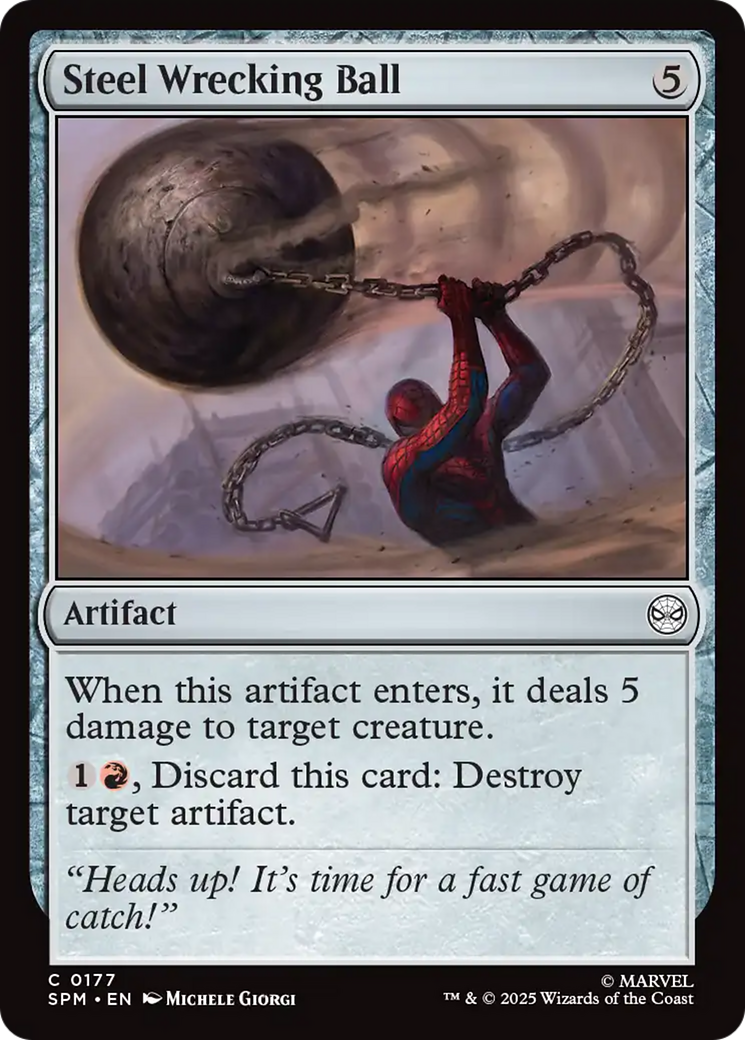 Magic: The Gathering - Steel Wrecking Ball Foil - Marvel's Spider-Man