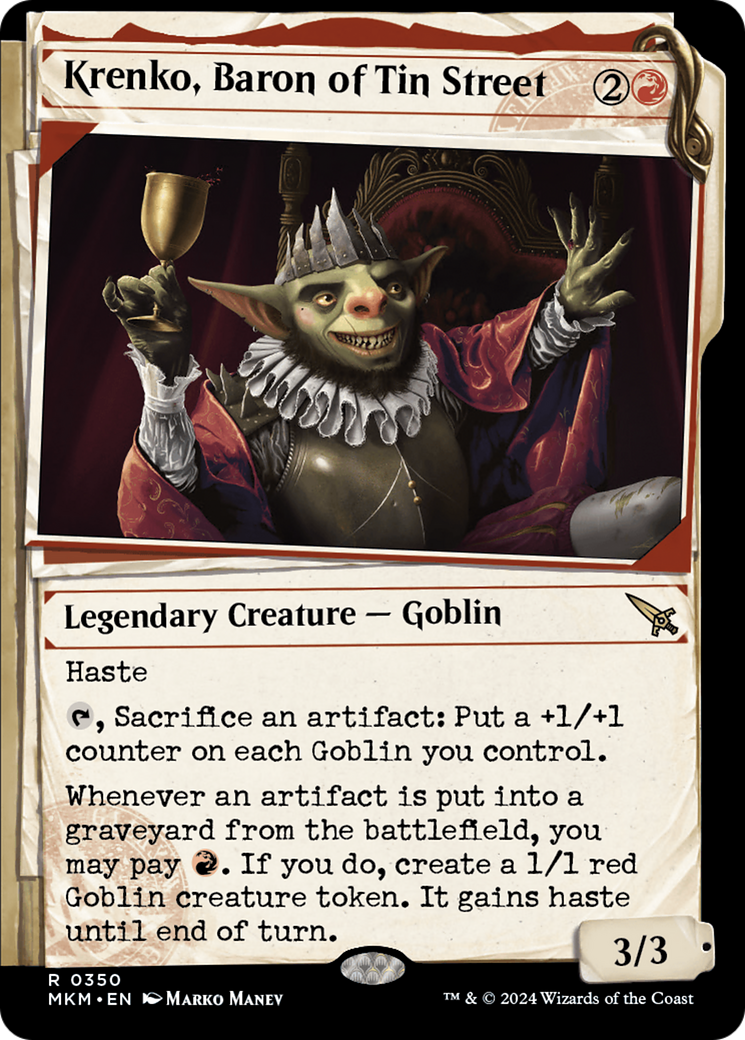 Magic: The Gathering - Krenko, Baron of Tin Street Foil - Murders at Karlov Manor