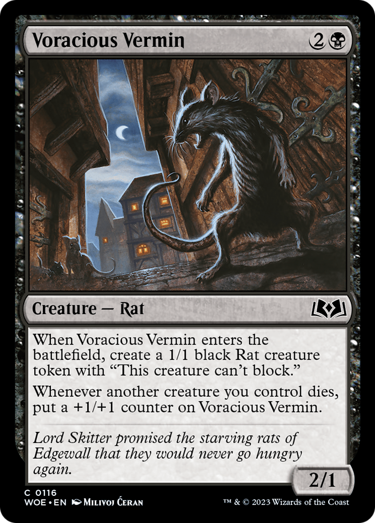 Magic: The Gathering - Voracious Vermin Foil - Wilds of Eldraine