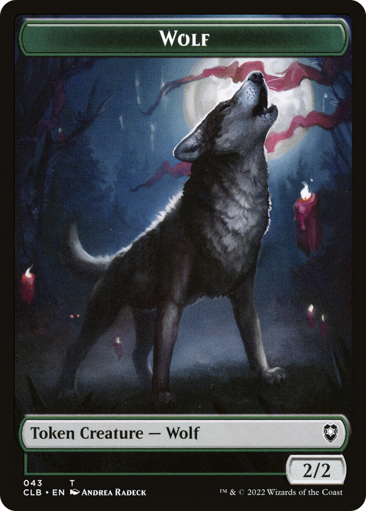 Magic: The Gathering - Wolf Token - Battle for Baldur's Gate Tokens