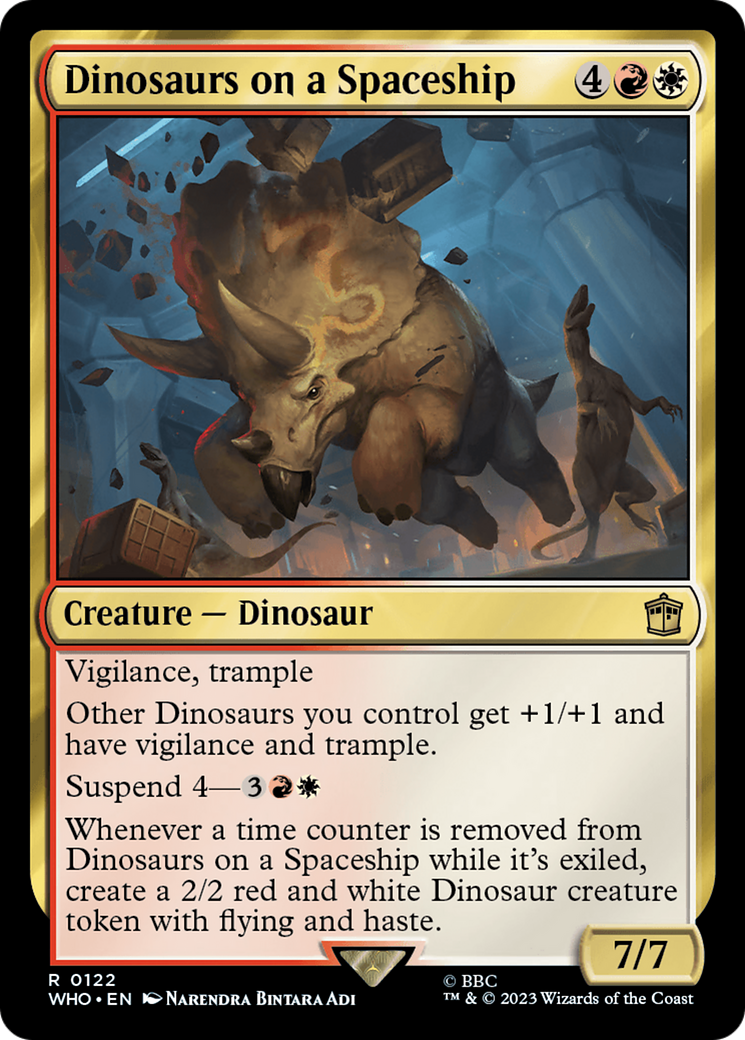 Magic: The Gathering - Dinosaurs on a Spaceship Foil - Doctor Who