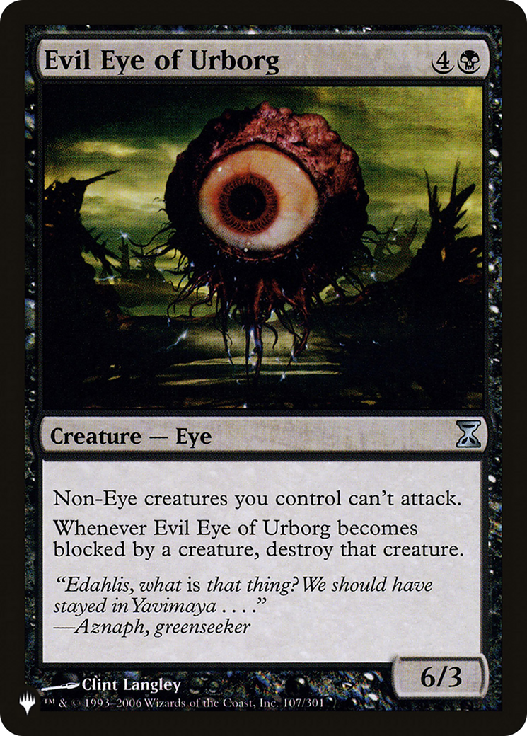 Magic: The Gathering - Evil Eye of Urborg - The List