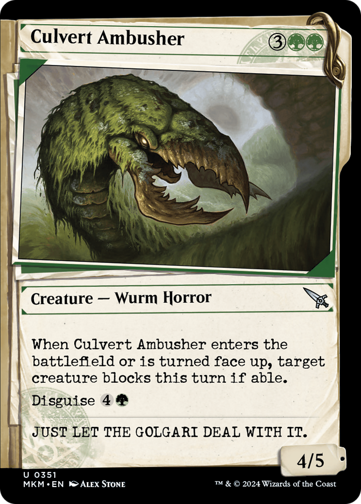 Magic: The Gathering - Culvert Ambusher - Murders at Karlov Manor