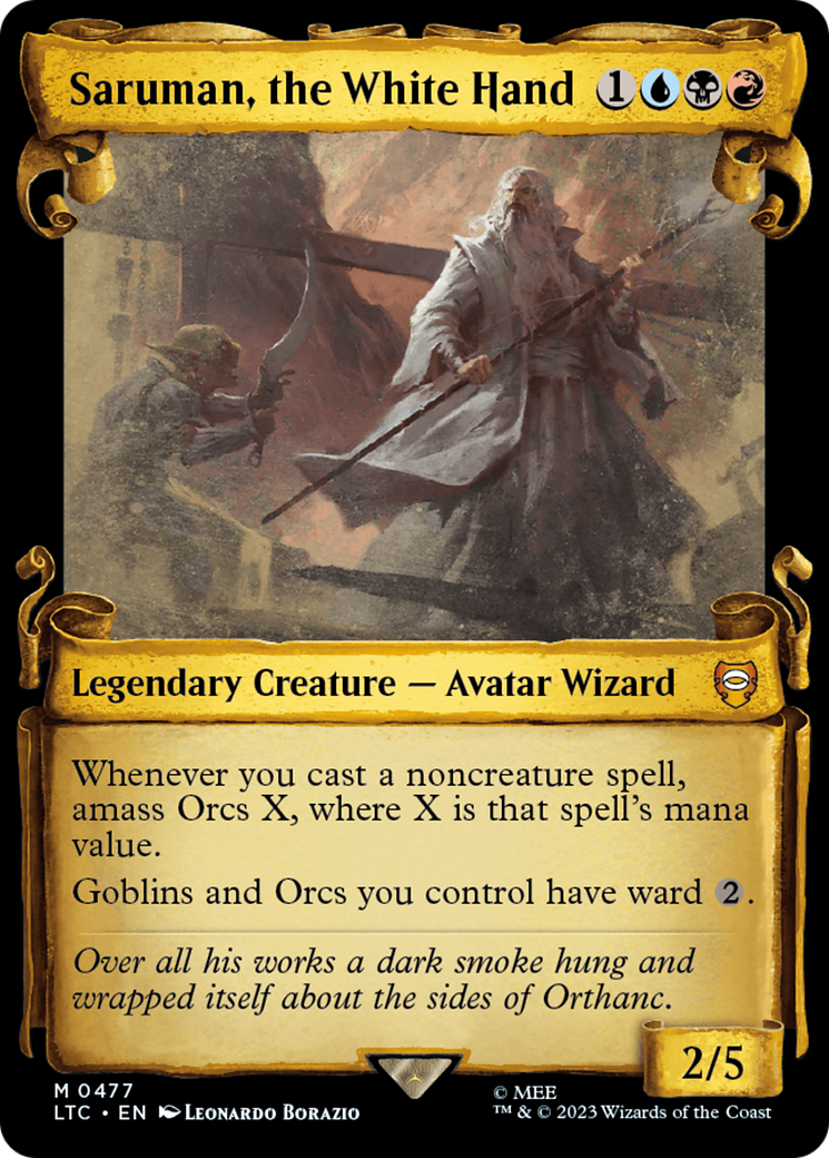 Magic: The Gathering - Saruman, the White Hand Foil - Tales of Middle-earth Commander