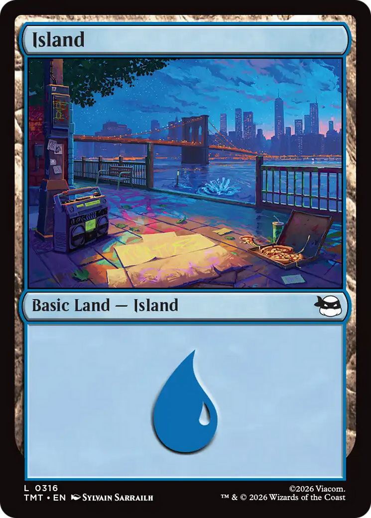 Magic: The Gathering - Island - Teenage Mutant Ninja Turtles