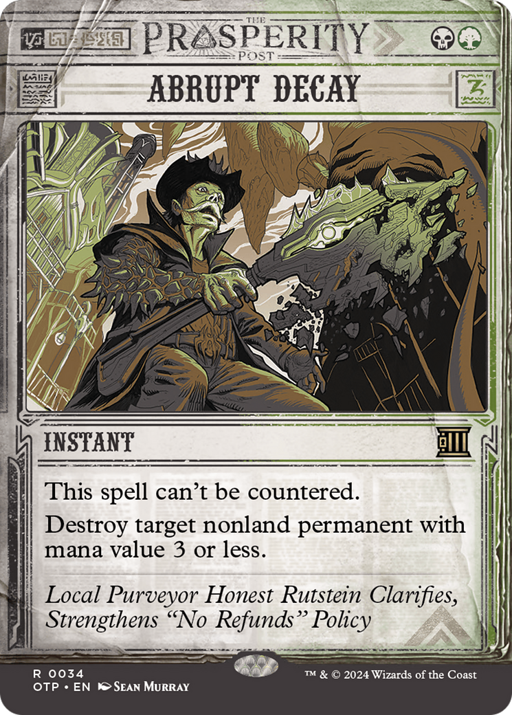 Magic: The Gathering - Abrupt Decay Foil - Breaking News