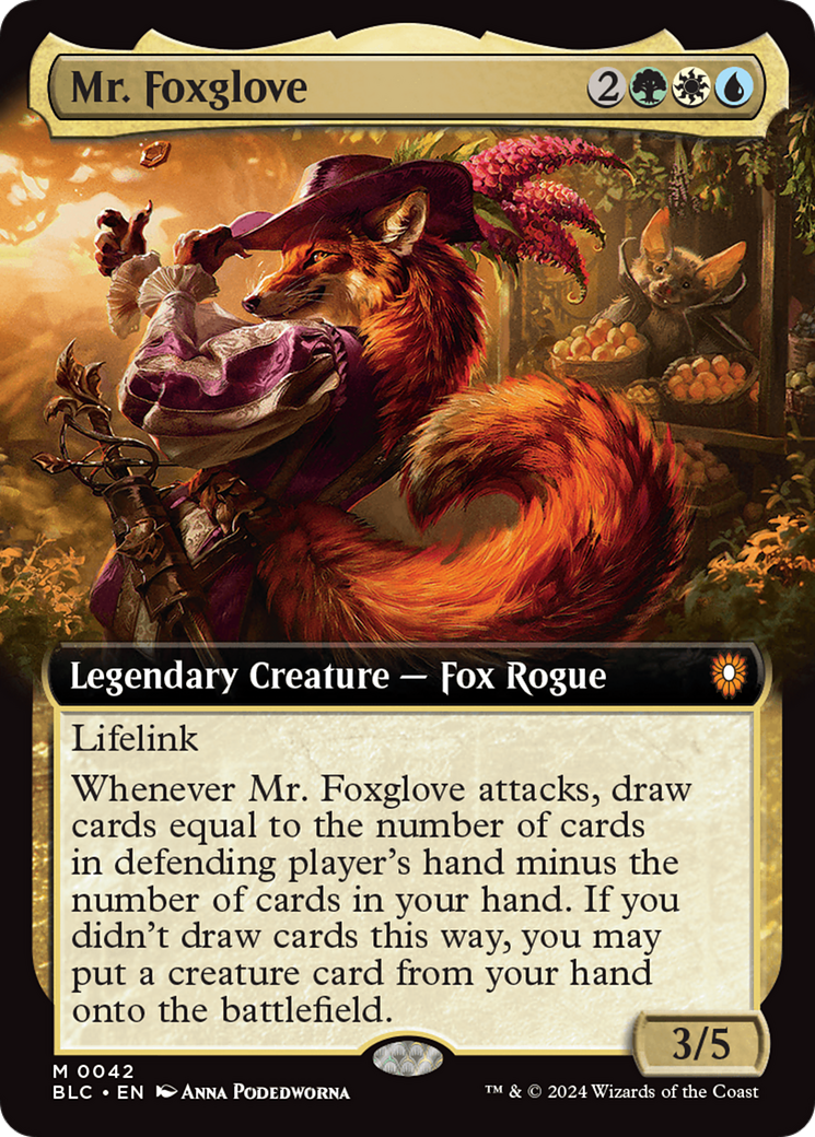 Magic: The Gathering - Mr. Foxglove Foil - Bloomburrow Commander
