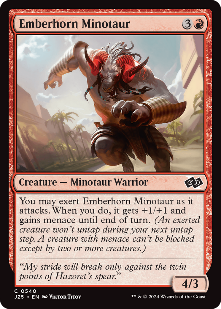 Magic: The Gathering - Emberhorn Minotaur - Foundations Jumpstart