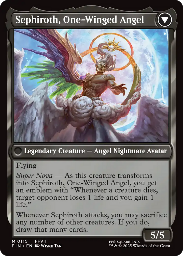 Magic: The Gathering - Sephiroth, Fabled SOLDIER // Sephiroth, One-Winged Angel Foil - Final Fantasy
