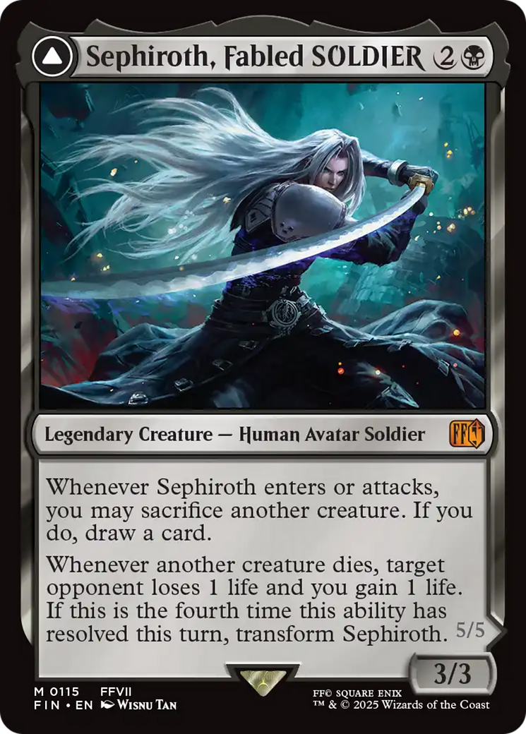 Magic: The Gathering - Sephiroth, Fabled SOLDIER // Sephiroth, One-Winged Angel Foil - Final Fantasy