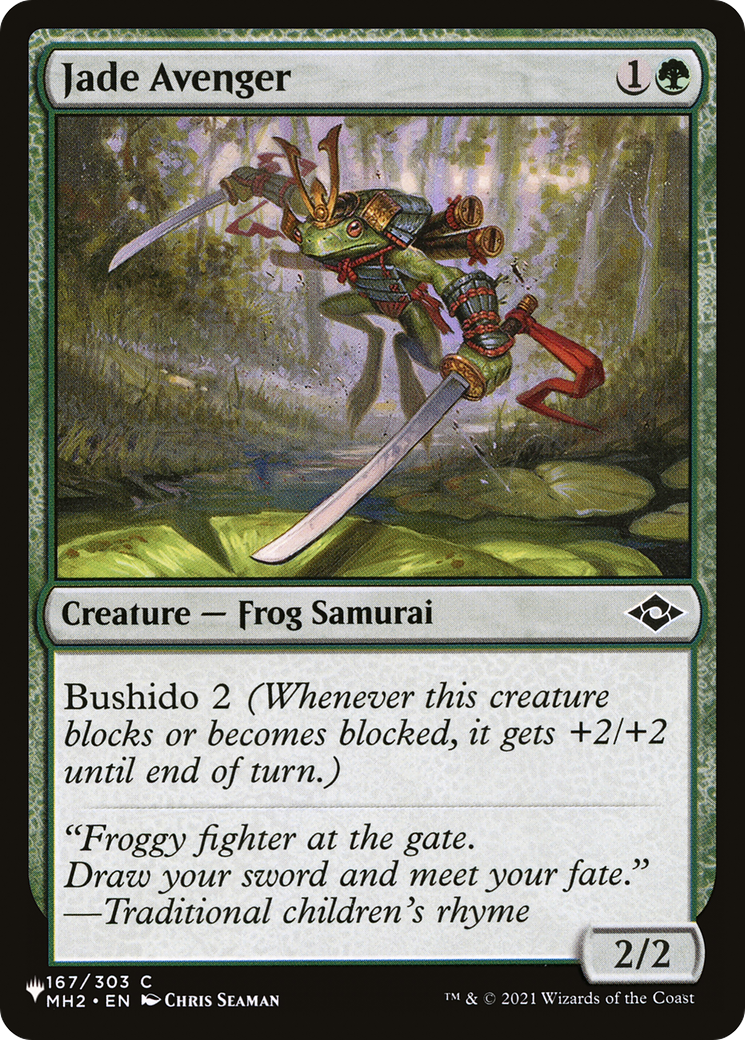 Magic: The Gathering - Jade Avenger - The List