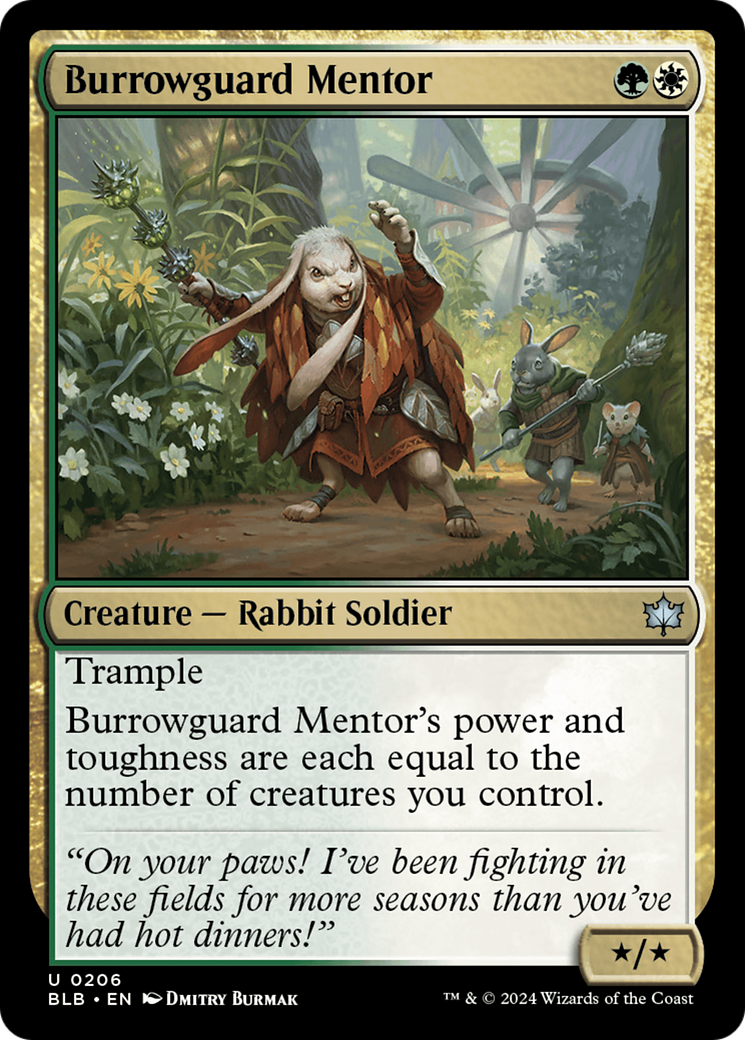 Magic: The Gathering - Burrowguard Mentor Foil - Bloomburrow