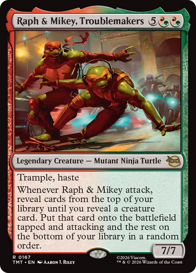 Magic: The Gathering - Raph & Mikey, Troublemakers Foil - Teenage Mutant Ninja Turtles