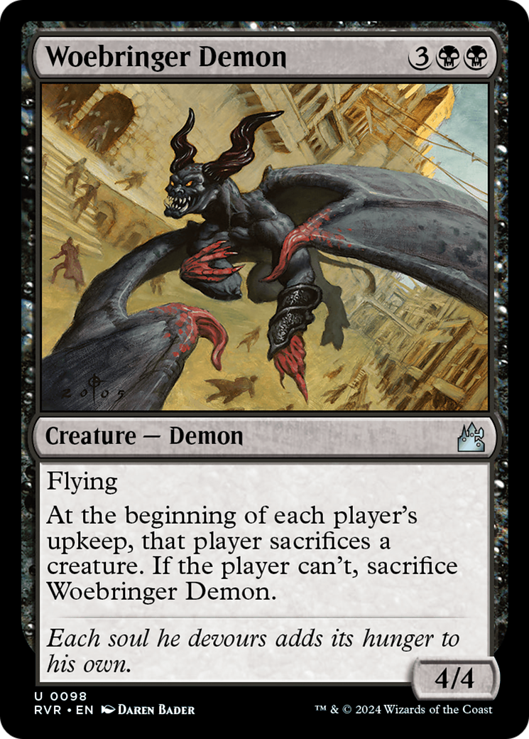 Magic: The Gathering - Woebringer Demon Foil - Ravnica Remastered
