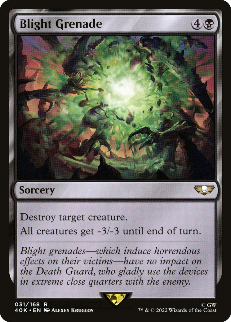 Magic: The Gathering - Blight Grenade - Warhammer 40000 Commander