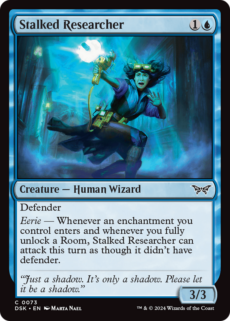 Magic: The Gathering - Stalked Researcher Foil - Duskmourn: House of Horror