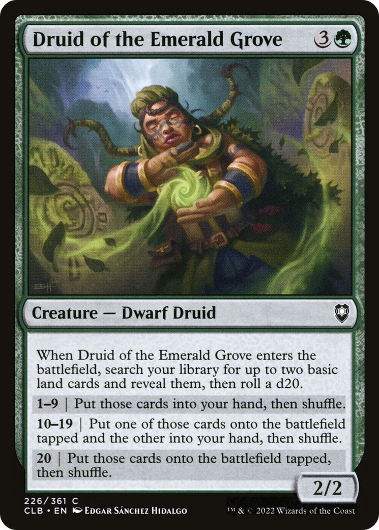 Magic: The Gathering - Druid of the Emerald Grove - Commander Legends: Battle for Baldur's Gate