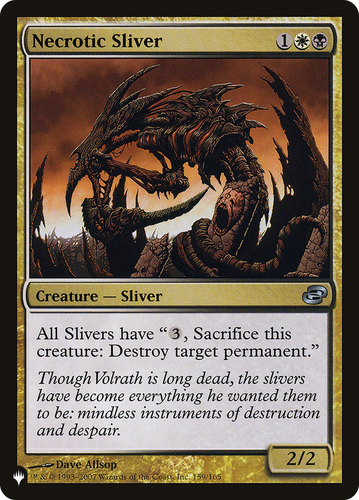 Magic: The Gathering - Necrotic Sliver - The List