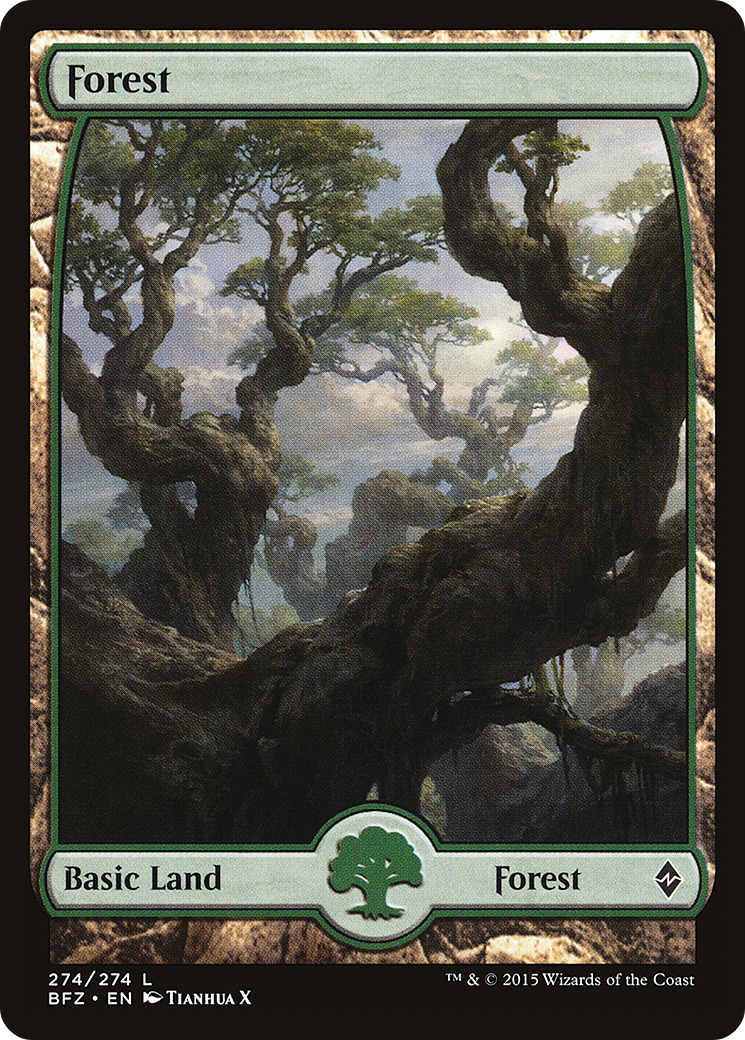 Magic: The Gathering - Forest #274 Foil - Battle for Zendikar
